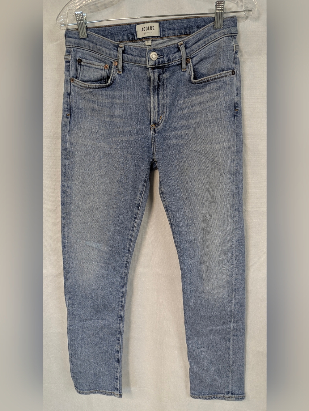 Agolde Light Blue Ankle Crop Jeans